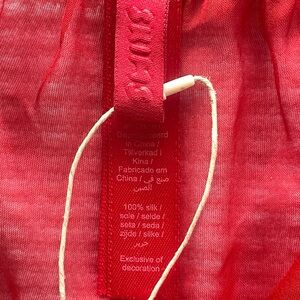 SKIMS Red Silk Pajama Bottoms